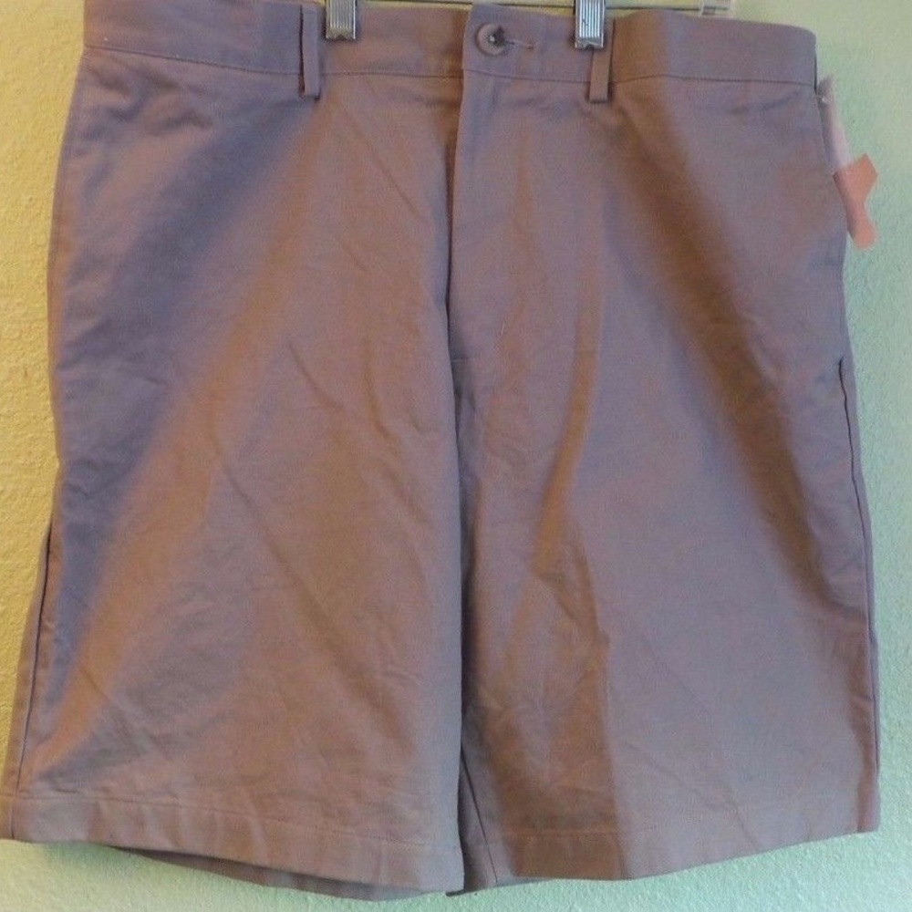 Men's Jaguar flat front Khaki shorts flex waist